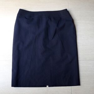 Elegant Navy Pinstripe Skirt